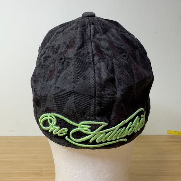 VTG Y2K Monster Energy Drink Hat Fitted Small-Medium One Industries Black Green - Picture 5 of 9